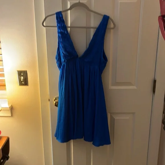 seed blue dress 9Seed St. Tropez Ruffle Cover Up Mini Dress Ocean Blue